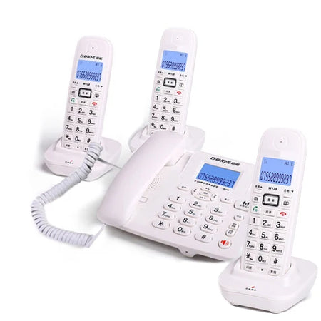 Kt13 Cordless Answering Machine 2.4G &ndash; Long Range 300m white 3 handsets