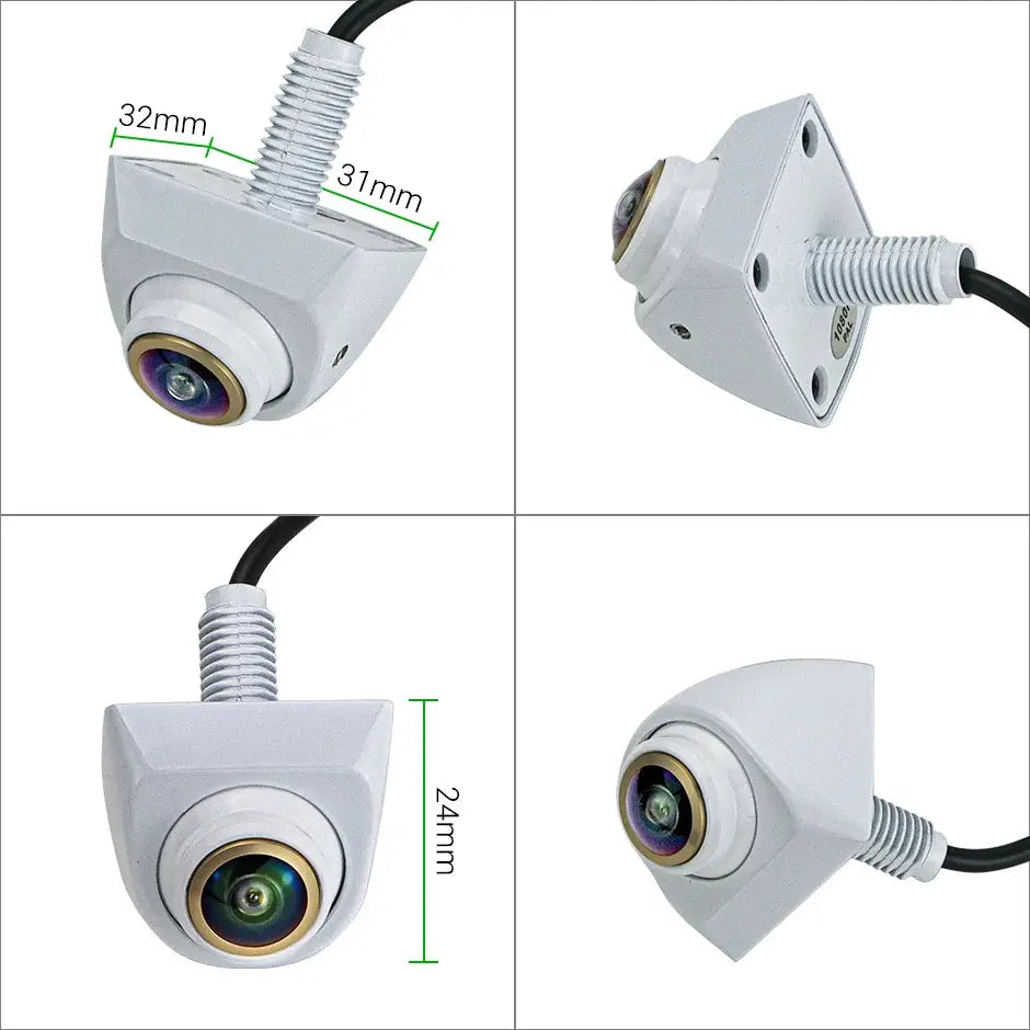 White AHD 1080P 360 Adjust Car Reverse Backup Camera with Dynamic Trajectory Line for Android DVD Video Monitor by InterCyprus Trading Ltd