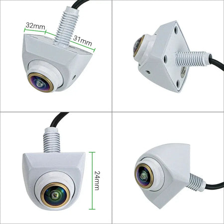 White AHD 1080P 360 Adjust Car Reverse Backup Camera with Dynamic Trajectory Line for Android DVD Video Monitor by InterCyprus Trading Ltd