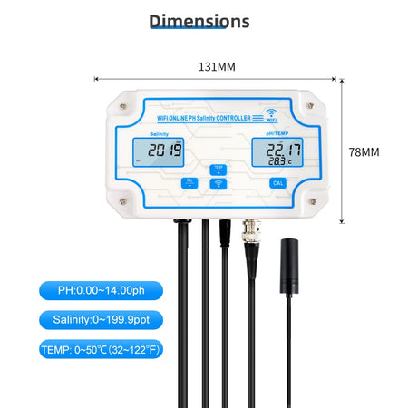 W2825 - WiFi Water Quality Tester for Aquariums and Pools