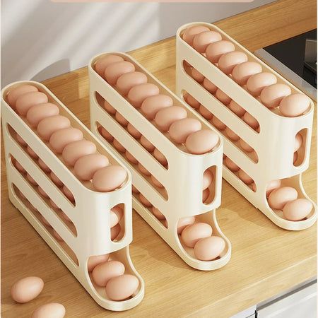Automatic Egg Rolling Storage Box &ndash; Multi-Layer Organiser for Fridge