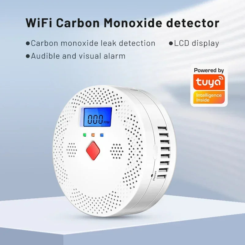 Tuya Wifi CO Detector With LCD Display &ndash; 70dB Alarm