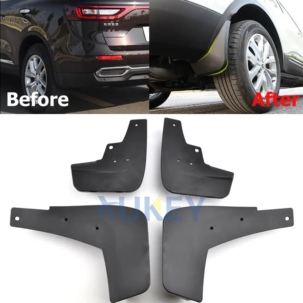 Set Molded Mud Flaps For Renualt Koleos II 2016-on Mudflaps Splash Guards Mud Flap Mudguards Fender Front Rear Sumsung QM6 by InterCyprus Trading Ltd