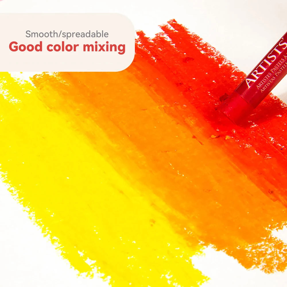 Artist Oil Pastel Set 50 Colors &ndash; Round Washable Sticks