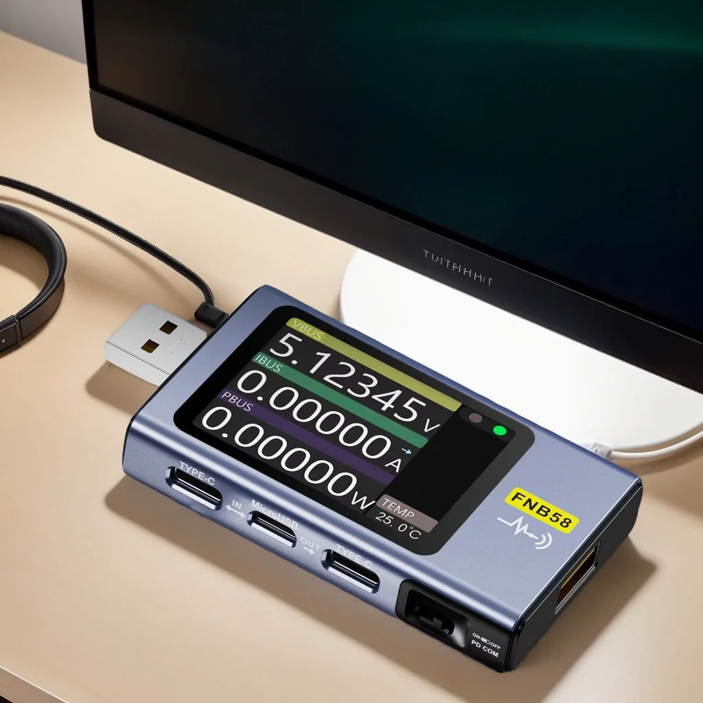 FNIRSI-FNB58 Digital Voltmeter Ammeter &ndash; Fast Type-C Charge Detection