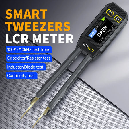 FNIRSI LCR-ST1 Smart Bridge Tweezer &ndash; Precision LCR SMD ESR Tester