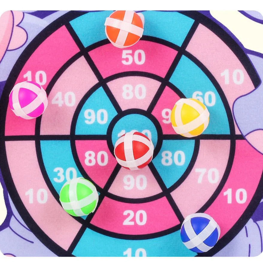 Cartoon Animal Dart Board for Kids - Montessori Sticky Ball Game
