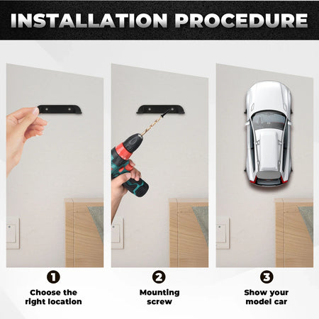 Wall Mount Car Model Display Rack &ndash; Vertical Car Toy Display