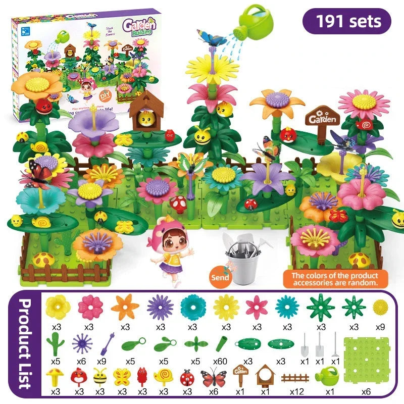 Flower Garden Building Set &ndash; Educational Flower Stacking 191 pieces