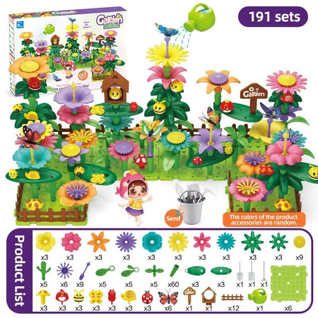 Flower Garden Building Set &ndash; Educational Flower Stacking 191 pieces