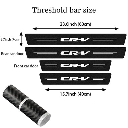 Carbon Fiber Door Sill Protector For Honda CRV 2017 2021