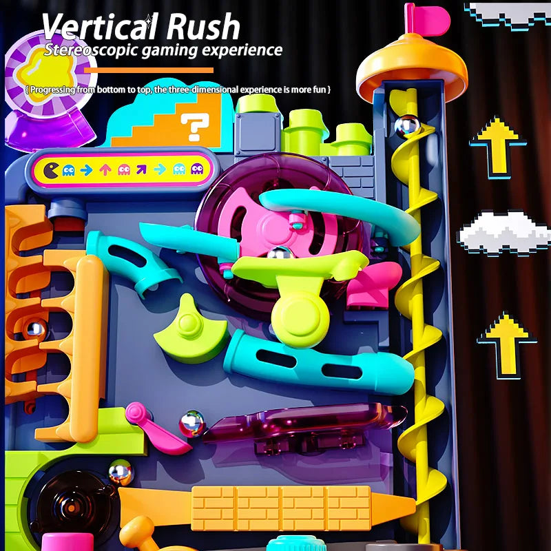 Montessori Marble Run Tower, Multi-Layer Track Brain Teaser Toy
