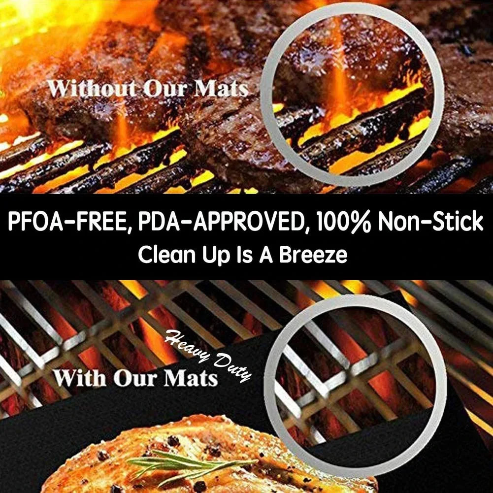 Non-Stick BBQ Grill Mat &ndash; Easy to Clean and Heat Resistant