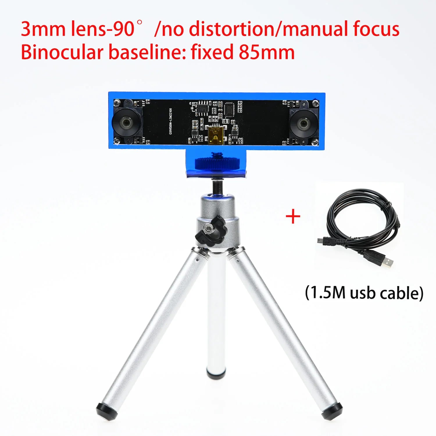 GXIVISION 720P Dual Lens USB Camera Module for 3D Depth and Face Recognition 3mm with tripod
