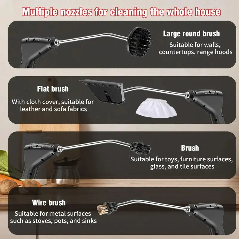 2500W High Pressure Steam Cleaner Handheld For Home Kitchen