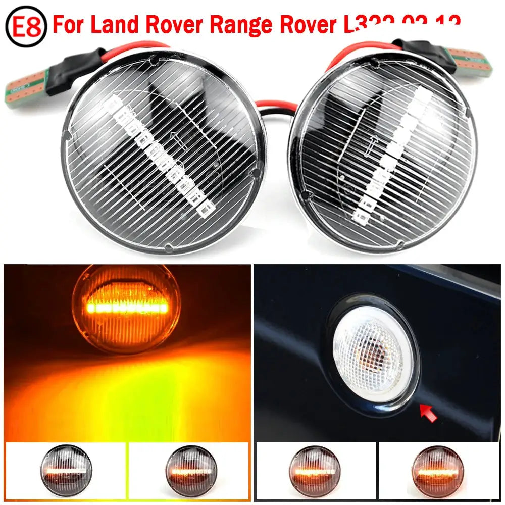2PCS Dynamic LED Turn Signal Side Marker Light For Land Range Rover L322 2002-2012 Repeater Sequential Flasher Blinker Lamp by InterCyprus Trading Ltd