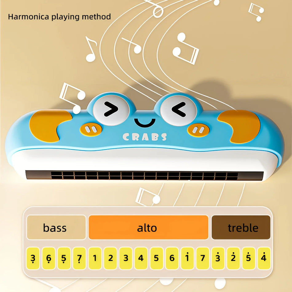 Cartoon Harmonica 32-Hole Beginner Whistle &ndash; Washable ABS