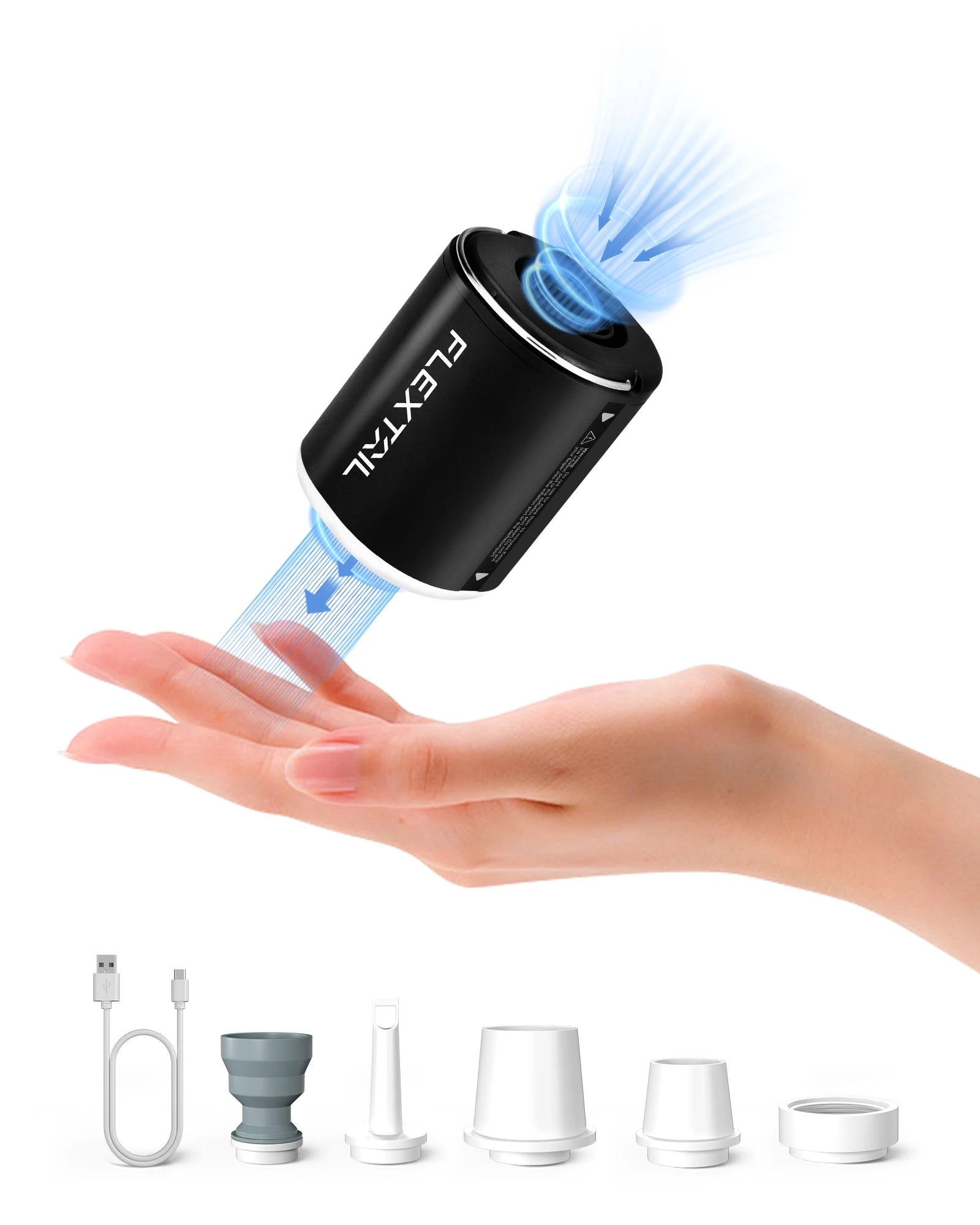 FLEXTAIL TINY PUMP 2 &ndash; Fast Inflation for Outdoor Adventures Black with Light