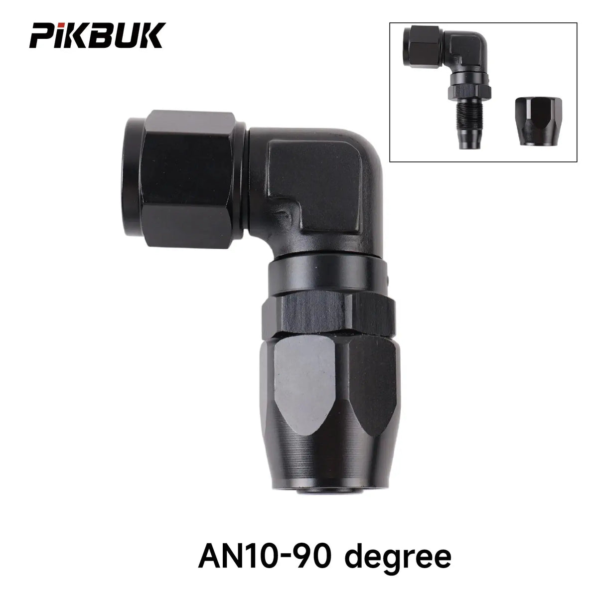 PIKBUK Aluminum AN4 6 8 10 12 Forged Type Swivel Hose End Fitting Adapter Oil Cooler Fuel Line Straight 45 90 Degree by InterCyprus Trading Ltd