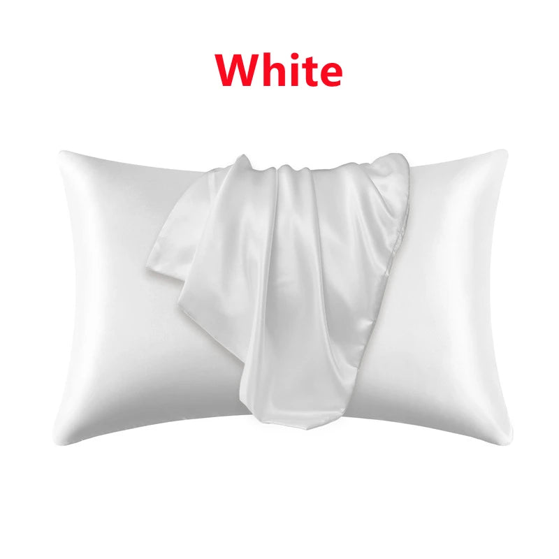 Nordic Pure Emulation Silk Pillowcase &ndash; Luxurious Comfort and Elegant Design White / 1PCx51x66cm(20x26in)