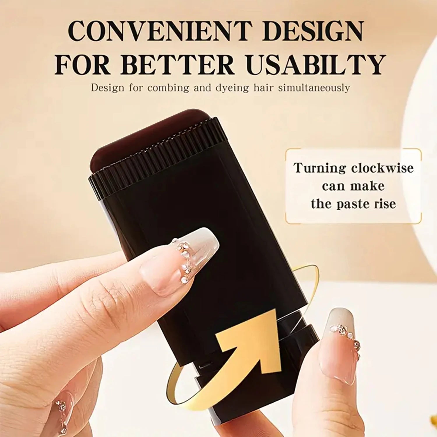 Water Ice Levin Quick Hair Dyeing Stick &ndash; Long-Lasting Portable Smear Brush Design