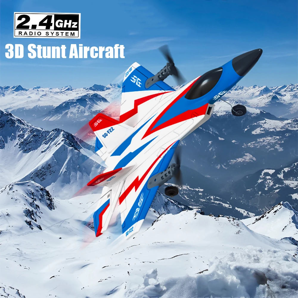 SZWDSE F22 Stunts Plane - 2.4G Remote Control 3D Glider for Kids