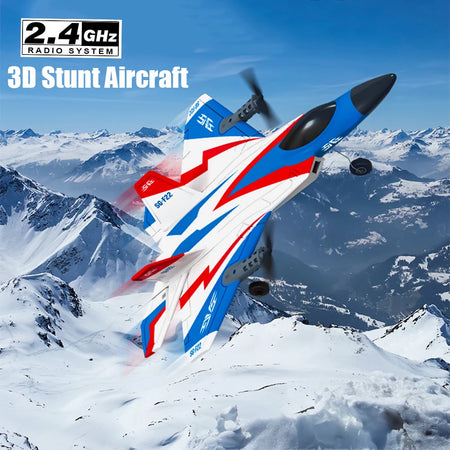 SZWDSE F22 Stunts Plane - 2.4G Remote Control 3D Glider for Kids