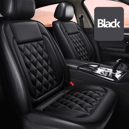 2PCS 12V Heated Car Seat Covers with Rapid Heating &amp; Temperature Control Black 2PCS