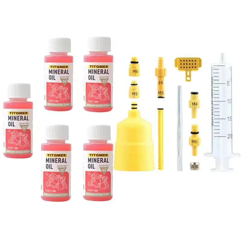 High Performance Bike Brake Mineral Oil &ndash; Shimano Tektro 5Oil 1Simple tool