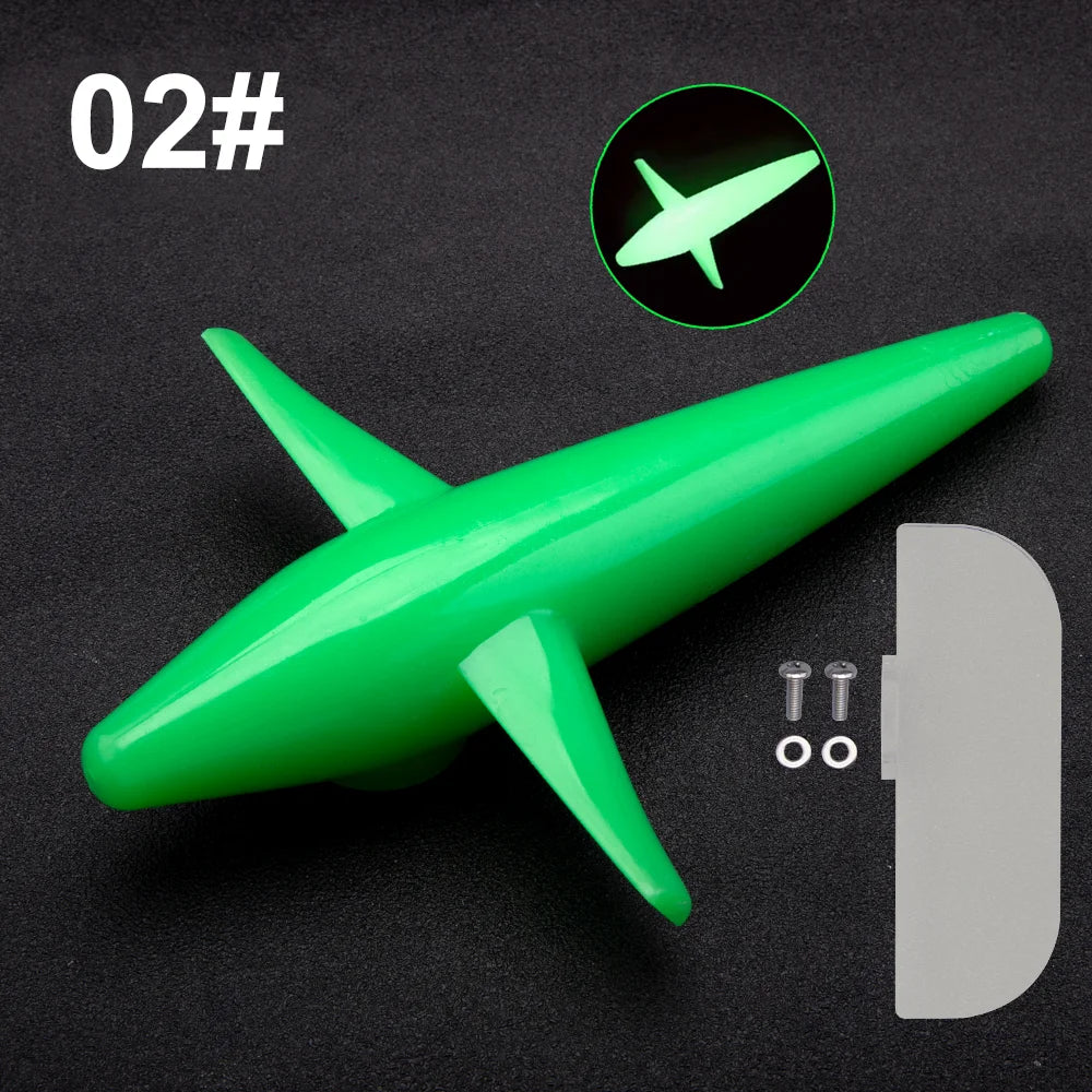 7" Offshore Tuna Lure - Adjustable Rudder &amp; SS316 Screw Fluorecent Green / 7inch