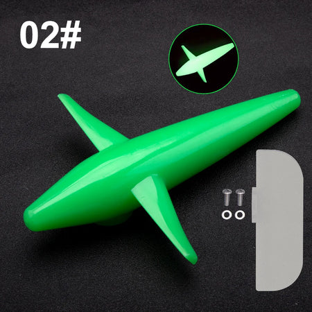 7" Offshore Tuna Lure - Adjustable Rudder &amp; SS316 Screw Fluorecent Green / 7inch