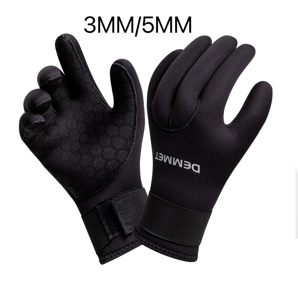 3mm 5mm Neoprene Diving Gloves - Heated Winter Wetsuit for Men &amp; Women
