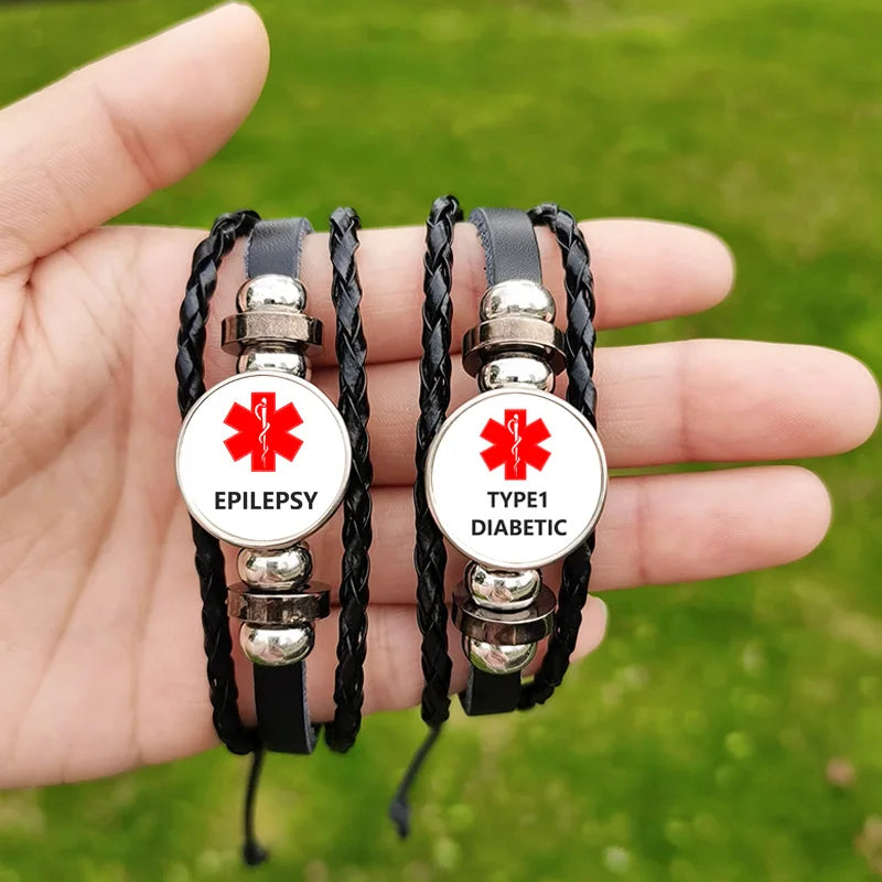 Medical Alert ID Type 2 Diabetic Bracelet &ndash; Custom Photo