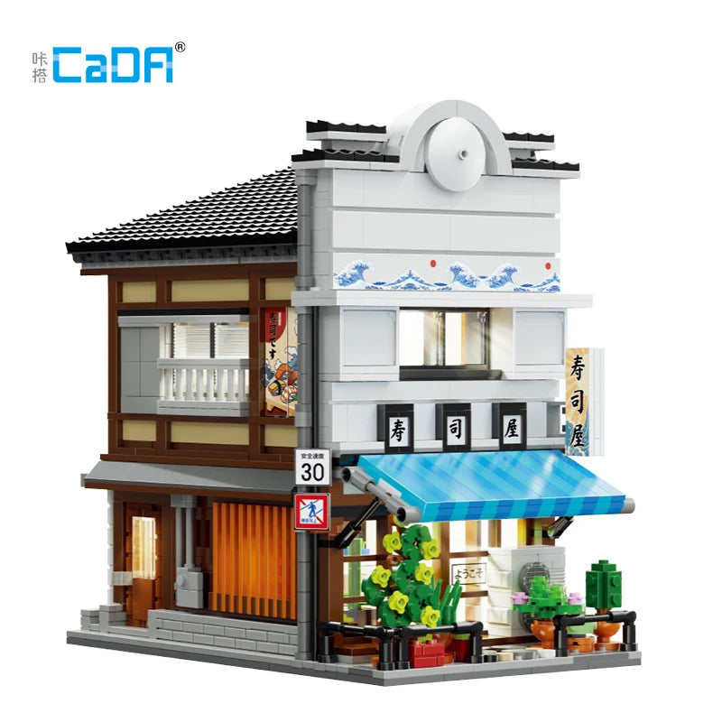 Cada Sushi House Bricks Set LED &ndash; Mini City Street Set Without original box 3