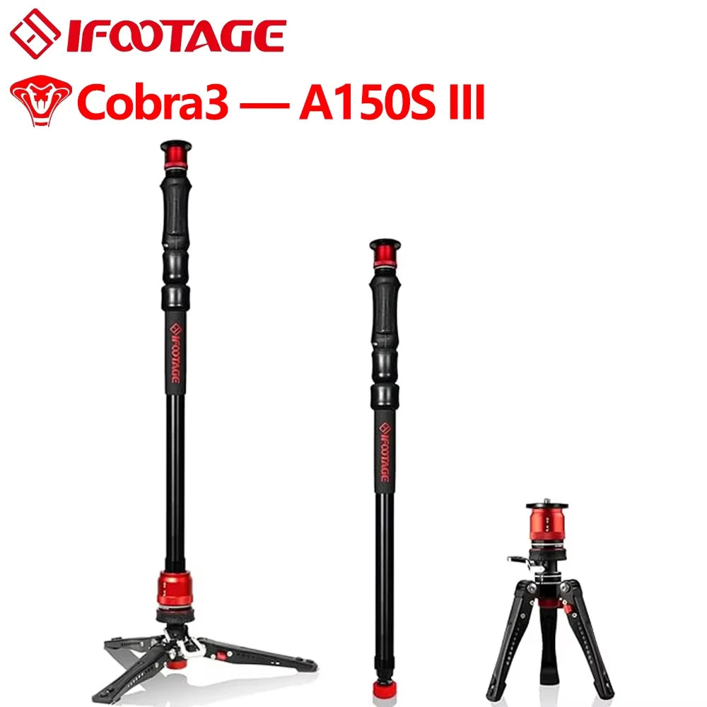 IFOOTAGE Cobra 3 Monopod A150S-u2162 &ndash; One-Touch Lifting