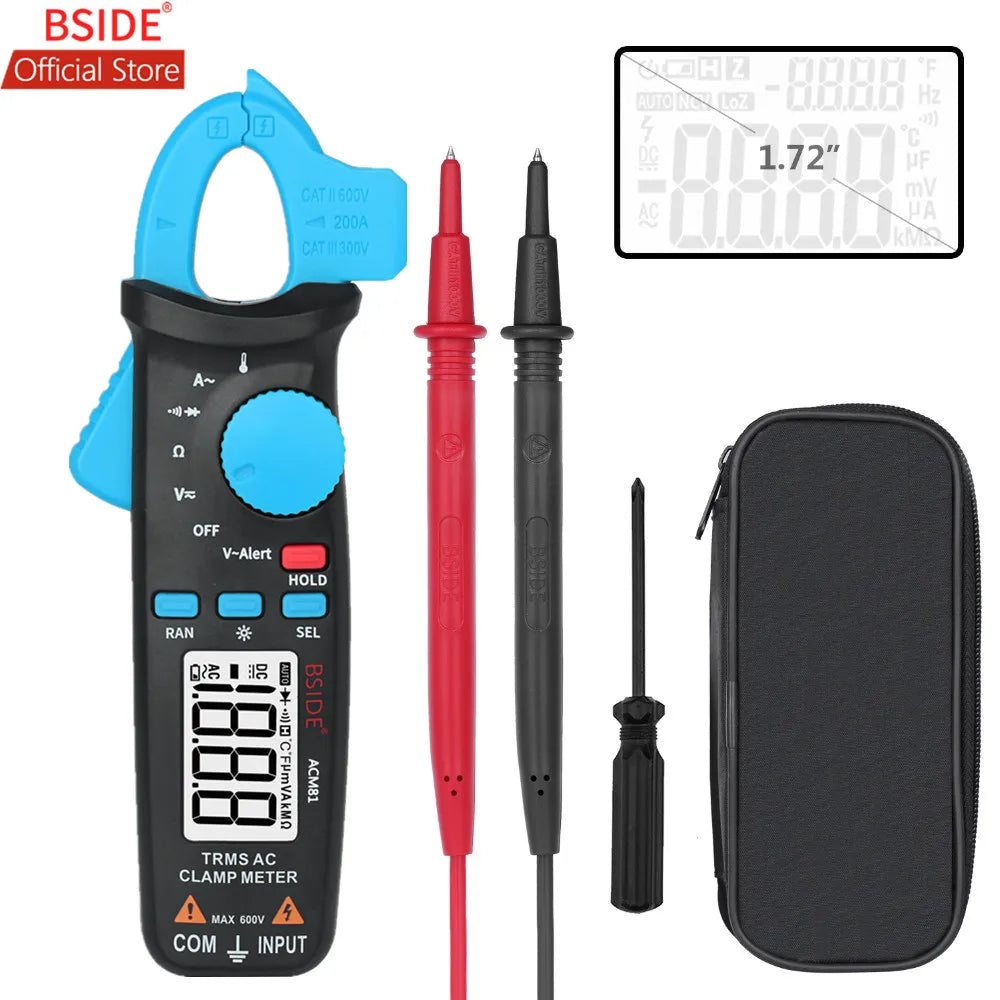 BSIDE ACM81 AC Clamp Meter - True RMS Auto Range Diode Test