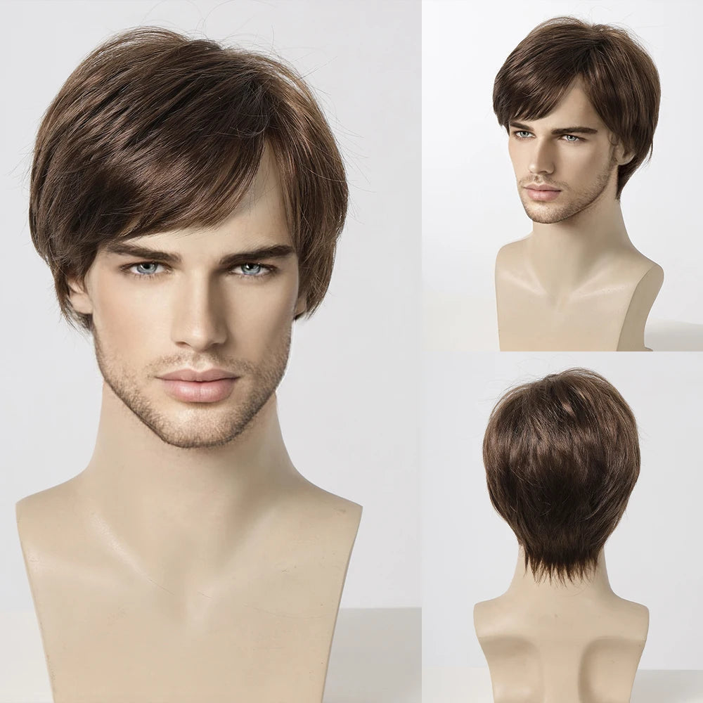 Short Copper Red Pixie Cut Wig for Men - Synthetic Heat-Resistant Cosplay and Daily Use SS1002-1