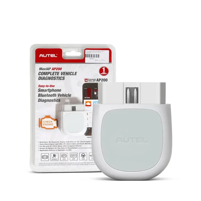 Автел МаксиАП AP200 Bluetooth OBD2 Четец на кодове с пълен достъп до системите TPMS IMMO