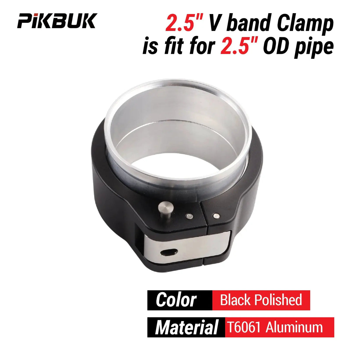 PIKBUK Universal 2/2.5/3/3.5/4 Inch Pinless HD Clamp For Intercooler Pipe Clamp And Flanges 63/76/102mm by InterCyprus Trading Ltd