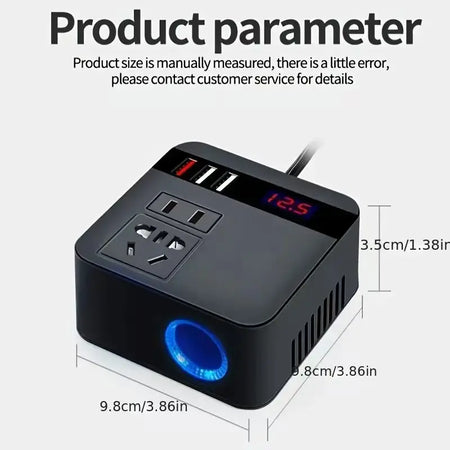 Car Inverter 12V/24V To 110V/220V 150W &ndash; Fast Charging