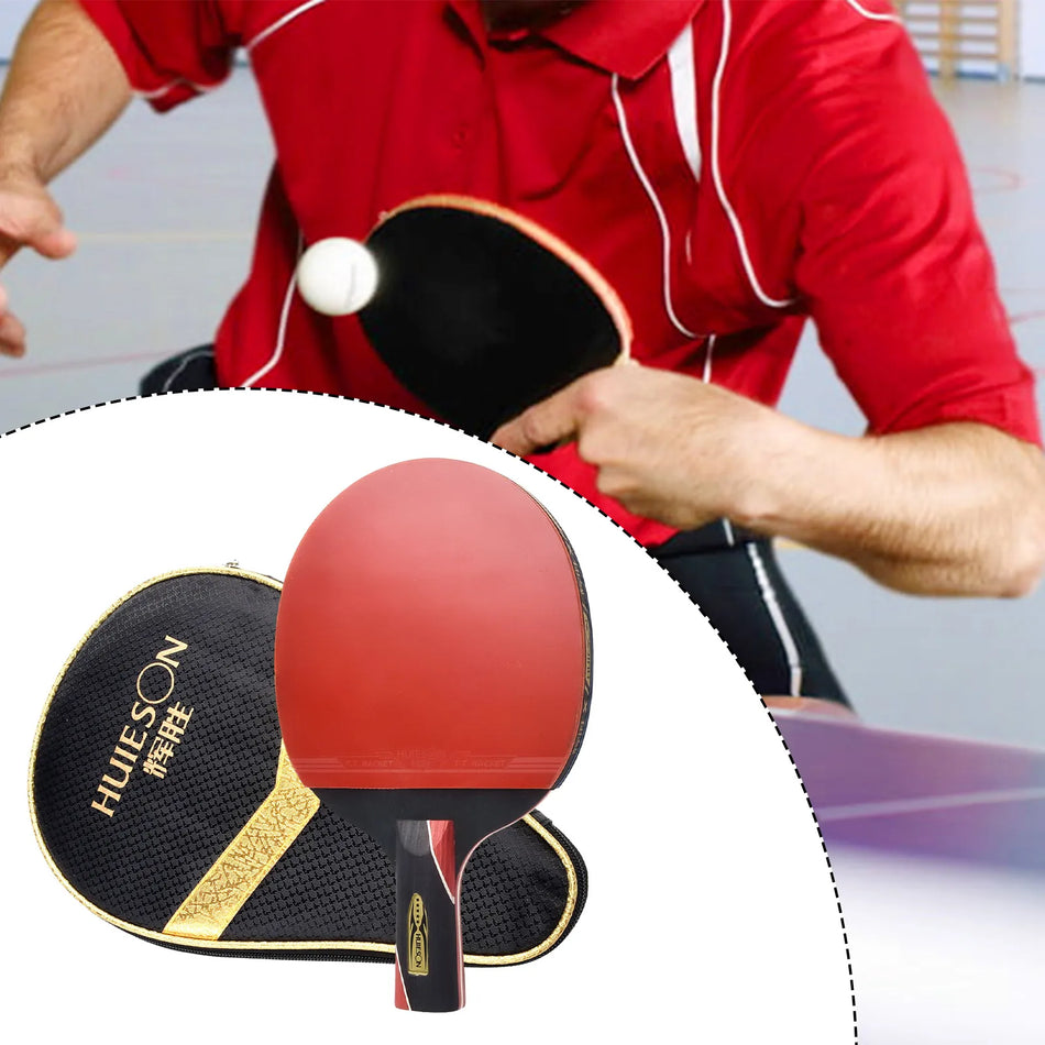 Pálka na stolní tenis Carbon s rovnou rukojetí