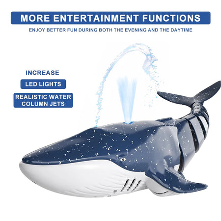 Remote Control Whale Spray Water Toy &ndash; Water Spray Action