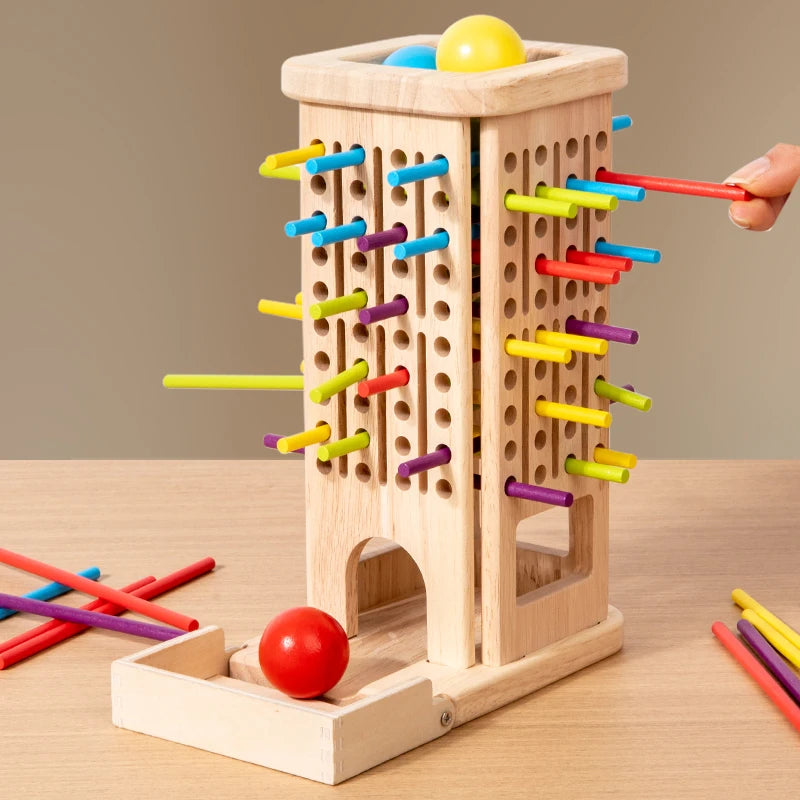 Wooden Stick And Tower Game &ndash; All-In-One Learning Toy