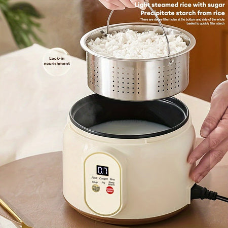 Portable 1.8L Rice Cooker - Smart Low Sugar