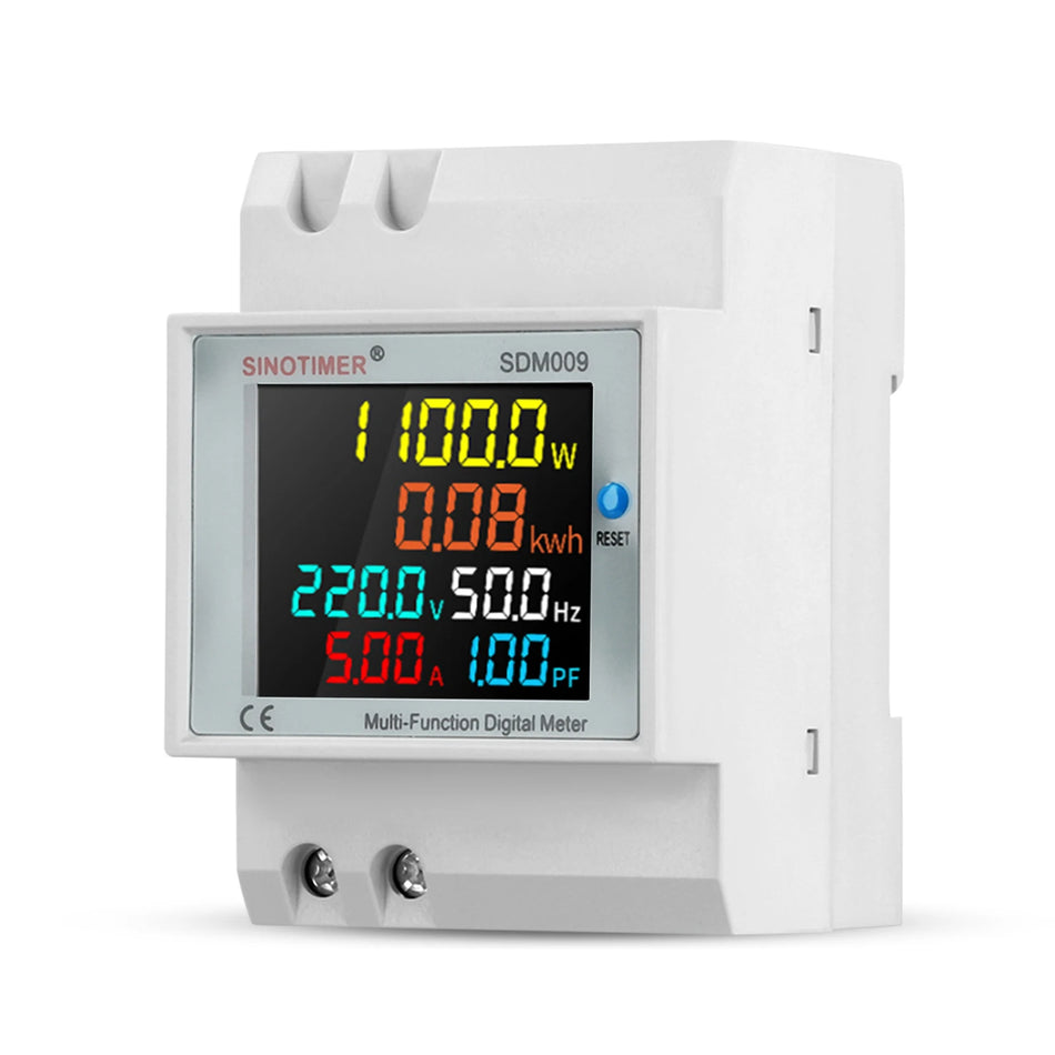 Contor de putere pe șină DIN Șase în Unul Tensiune AC 40 la 450V