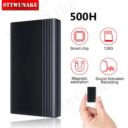 STTWUNAKE 500Hrs Mini Voice Activated Recorder - Magnetic