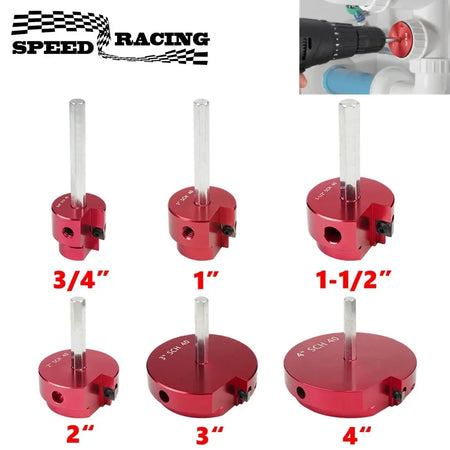 PVC Pipe Reamer Head 3/4” 1" 1-1/2” 2” 3” 4” PVC Fitting Saver with 3/8-Inch Hex Shaft PVC Socket Saver For Schedule 40 PVC Pipe by InterCyprus Trading Ltd