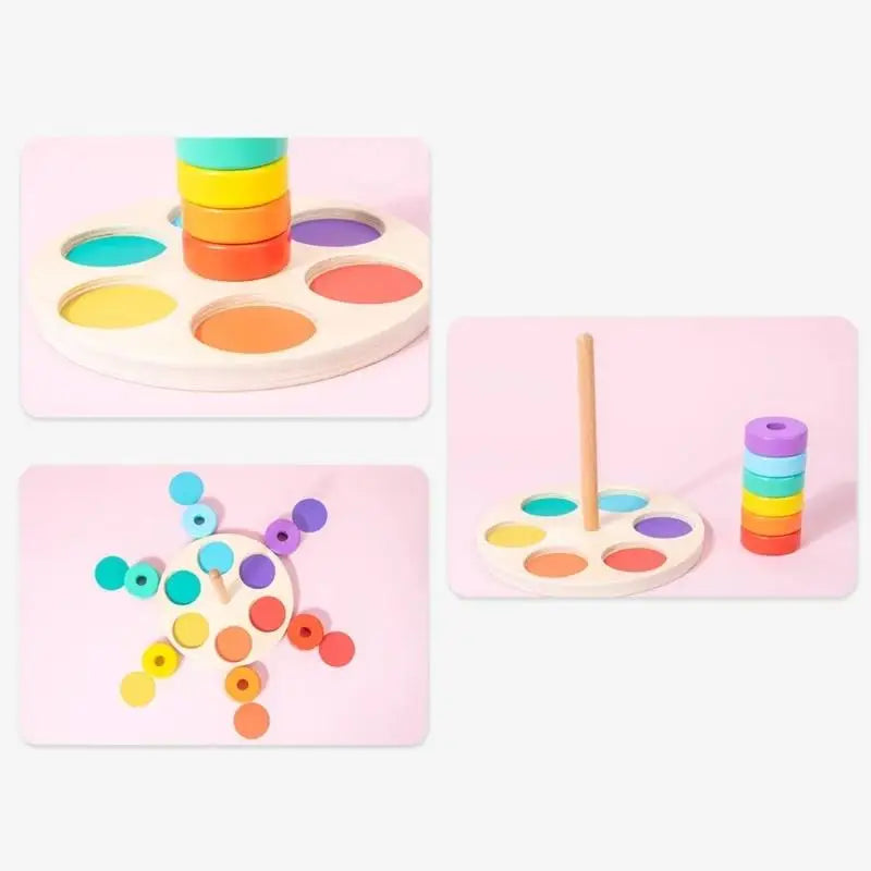 Wooden Building Blocks &ndash; Montessori Rainbow Blocks