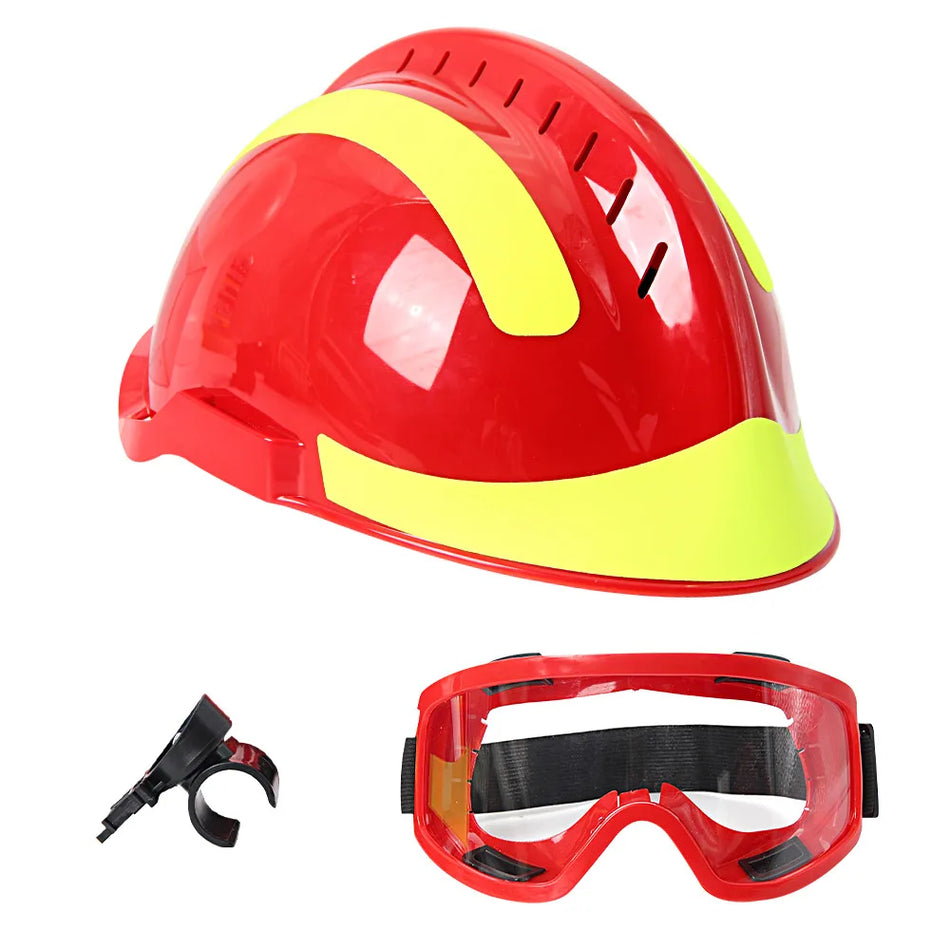 Emergency Rescue Helmet &ndash; Reflective Firefighter Safety Red Set