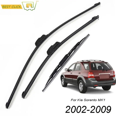 Misima Windshield Windscreen Wiper Blades For Kia Sorento MK1 2002 - 2009 Front Rear Window Set 2003 2004 2005 2006 2007 2008 by InterCyprus Trading Ltd